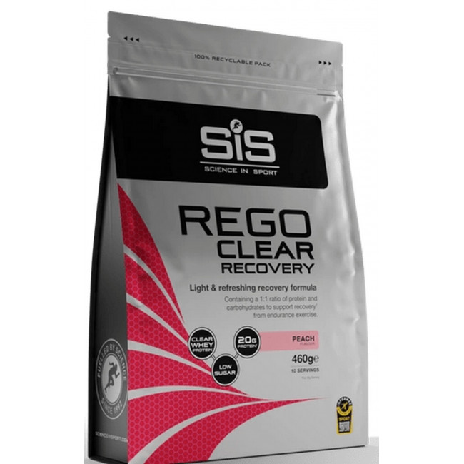 Maistas sportui milteliais SiS Rego Clear Recovery Peach 460g