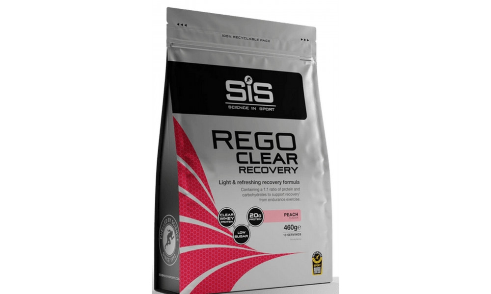 Maistas sportui milteliais SiS Rego Clear Recovery Peach 460g 