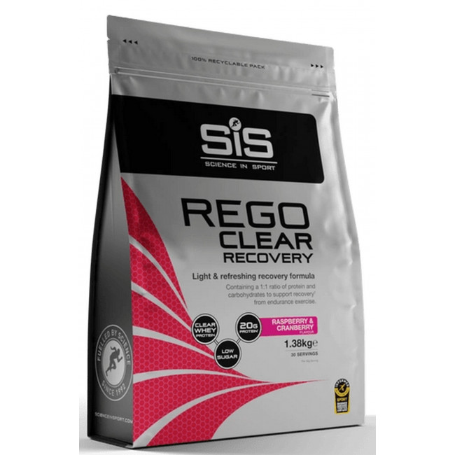 Maistas sportui milteliais SiS Rego Clear Recovery Raspberry & Cranberry 1.38kg