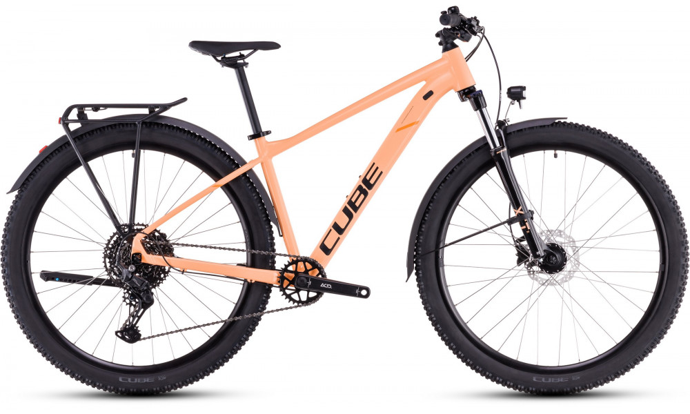 Dviratis Cube Aim Race Allroad 29 tangerine'n'black 2025 