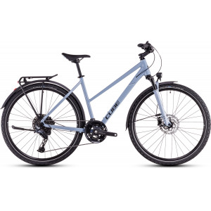 Dviratis Cube Nature EXC Allroad Trapeze pigeonblue'n'black 2026