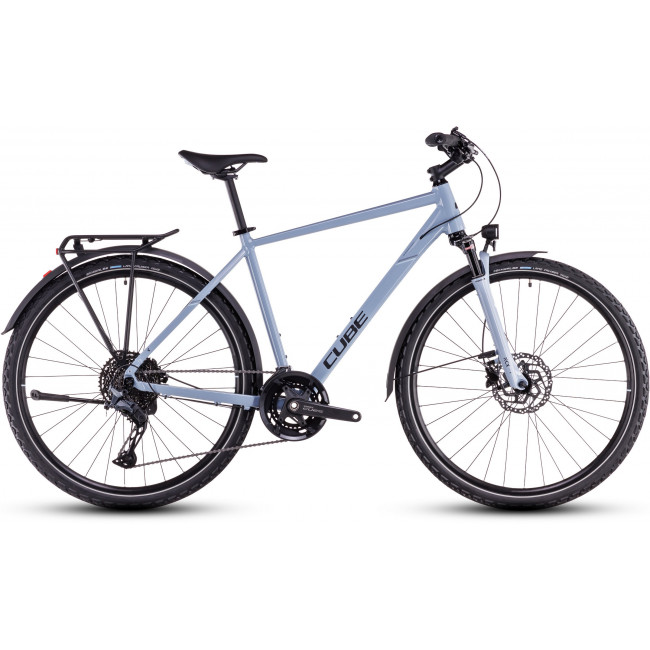 Dviratis Cube Nature EXC Allroad pigeonblue'n'black 2025