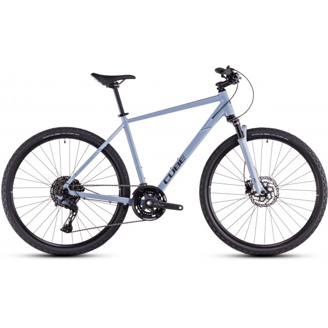 Dviratis Cube Nature EXC pigeonblue'n'black 2026