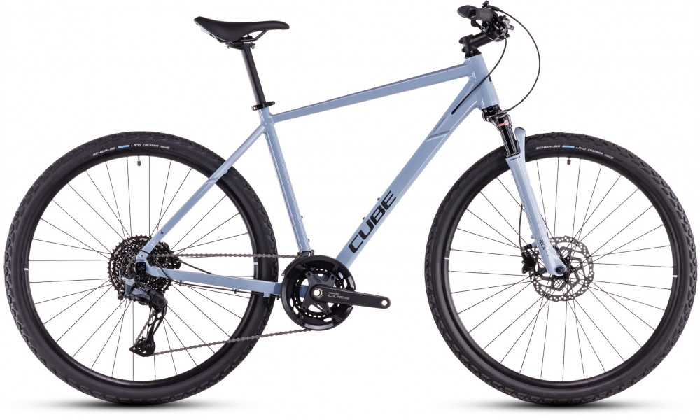 Dviratis Cube Nature EXC pigeonblue'n'black 2026 - 1