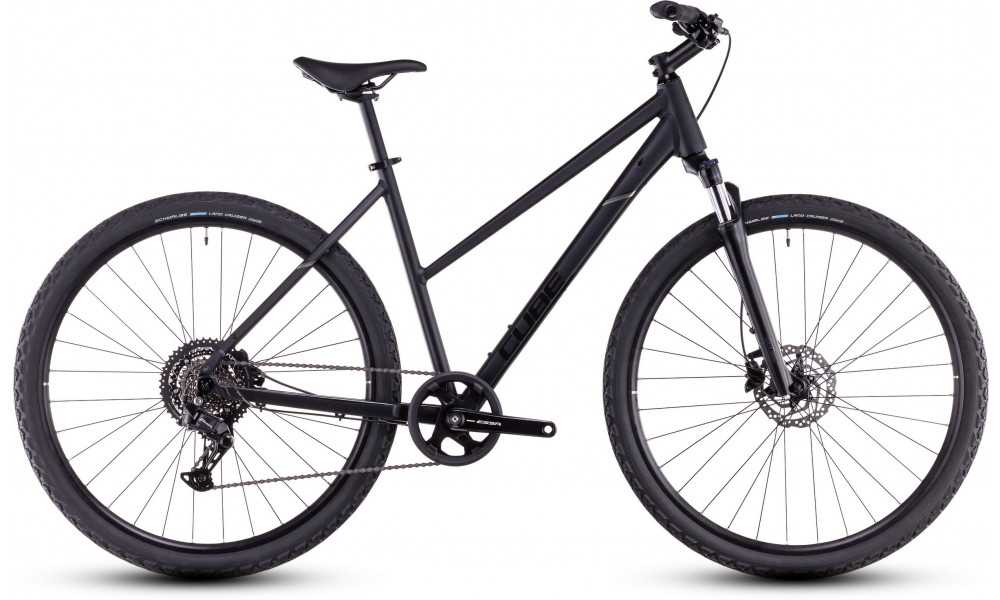Dviratis Cube Nature ONE Trapeze black'n'black 2026 - 1