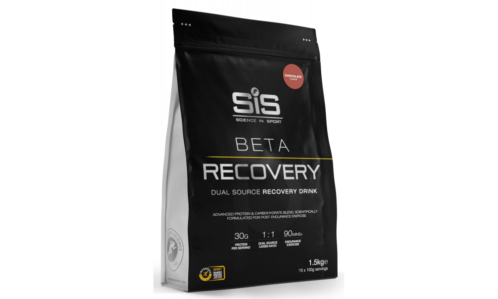 Maistas sportui milteliais SiS Beta Recovery Chocolate 1.5kg 