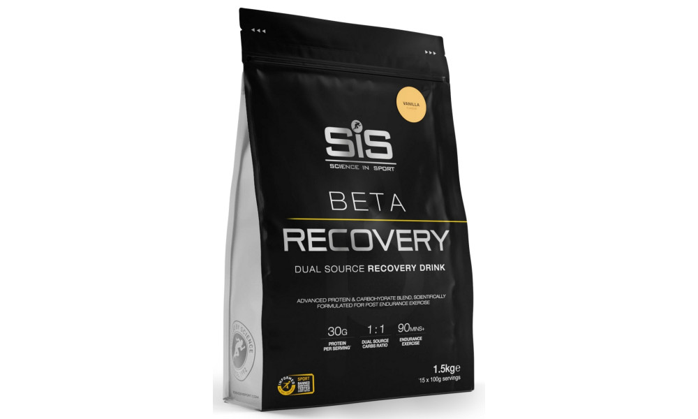 Maistas sportui milteliais SiS Beta Recovery Vanila 1.5kg 