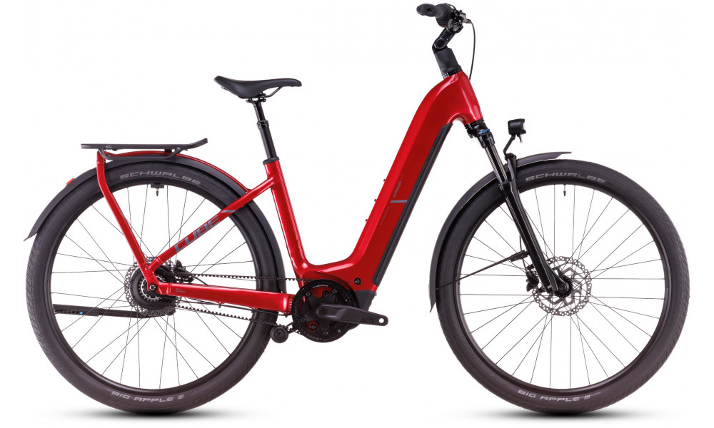 Elektrinis dviratis Cube Kathmandu Hybrid Comfort Pro 800 Easy Entry electricred'n'red 2025 