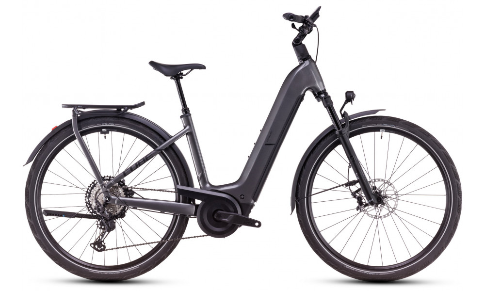 Elektrinis dviratis Cube Kathmandu Hybrid SLX 800 Easy Entry graphite'n'black 2025 