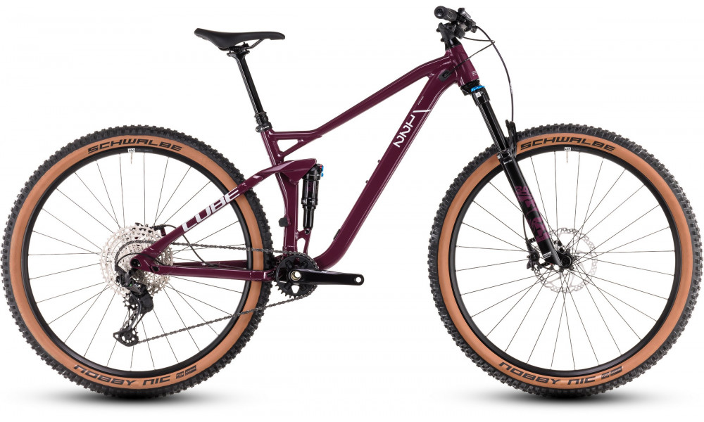 Dviratis Cube Stereo ONE22 Race 27.5 wine'n'grey 2026 