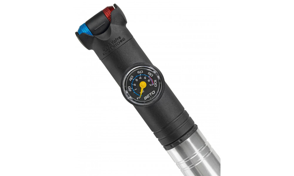 Pompa BETO Mini PRO Alu TH-004AGN su šlangute ir manometru 5bar - 3