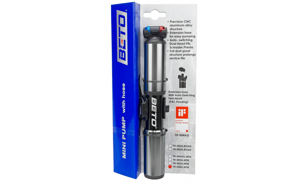 Pompa BETO Mini Alu TH-008AN grey su šlangute 5.5bar - 5