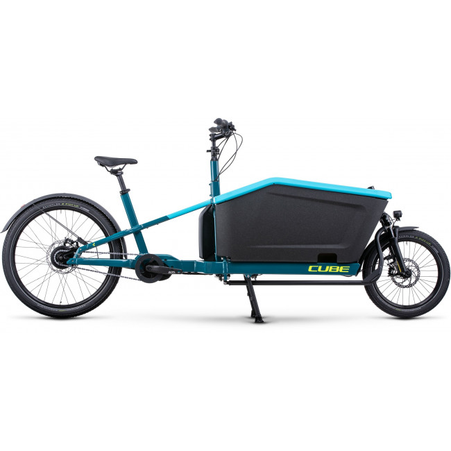 Elektrinis dviratis Cube Cargo Dual Hybrid 1000 blue'n'lime 2025