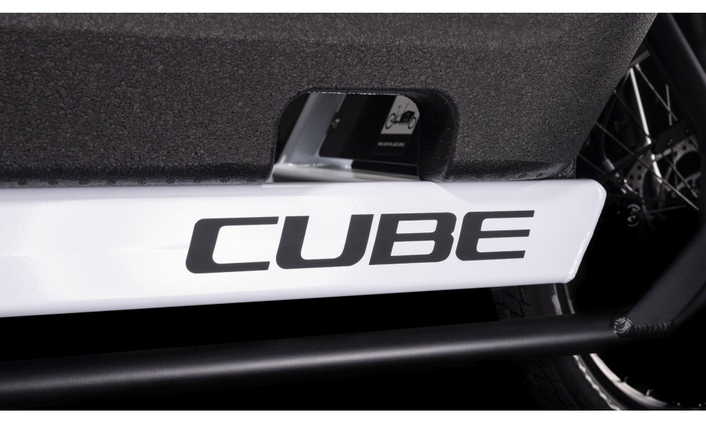 Elektrinis dviratis Cube Cargo Sport Dual Hybrid 1000 flashwhite'n'black 2025 - 2