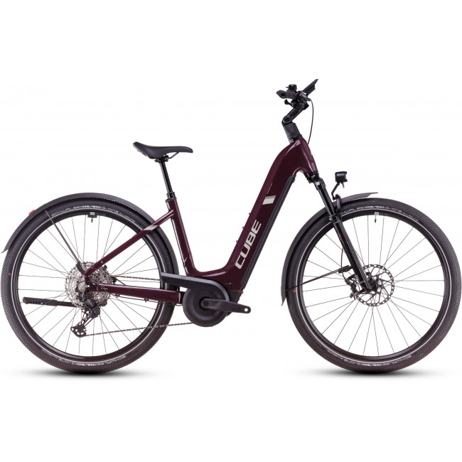 Elektrinis dviratis Cube Nuride Hybrid SLX 800 Allroad Easy Entry amarone'n'lunar 2025