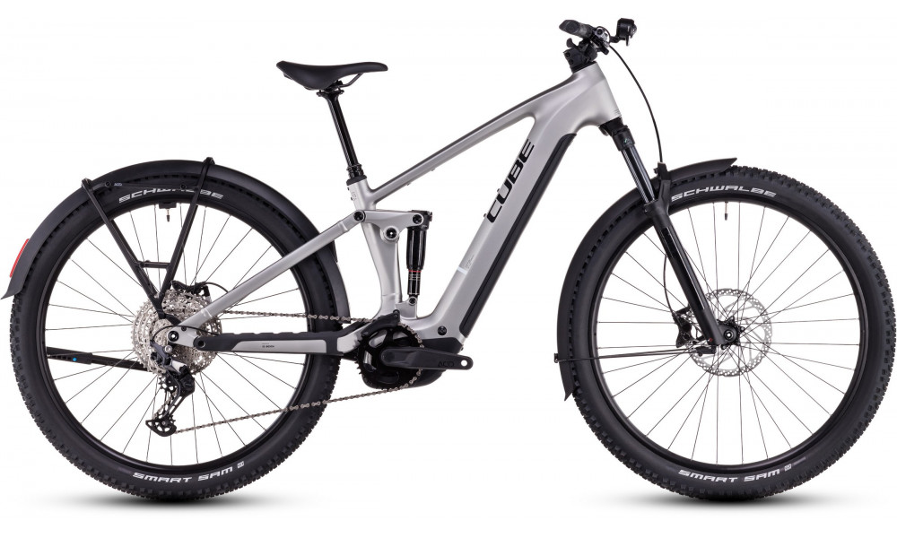 Elektrinis dviratis Cube Stereo Hybrid ONE22 Race 800 Allroad 27.5 silver'n'black 2025 