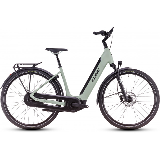 Elektrinis dviratis Cube Supreme Hybrid Comfort SLX 625 Easy Entry aloegreen'n'black 2025