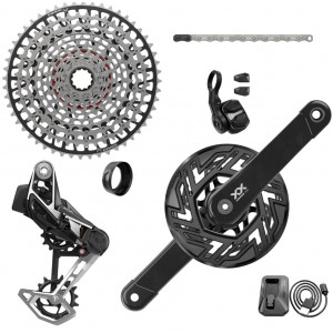 Važiuoklės dalių grupės komplektas SRAM XX Eagle T-Type AXS E-MTB 104BCD 1x12-speed 165mm 36Tx10-52T