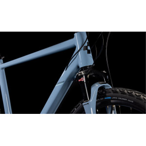 Dviratis Cube Nature EXC pigeonblue'n'black 2026