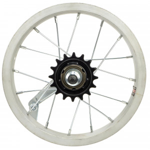 Galinis ratas 12" single speed įvorė, platus Alu viengubas ratlankis