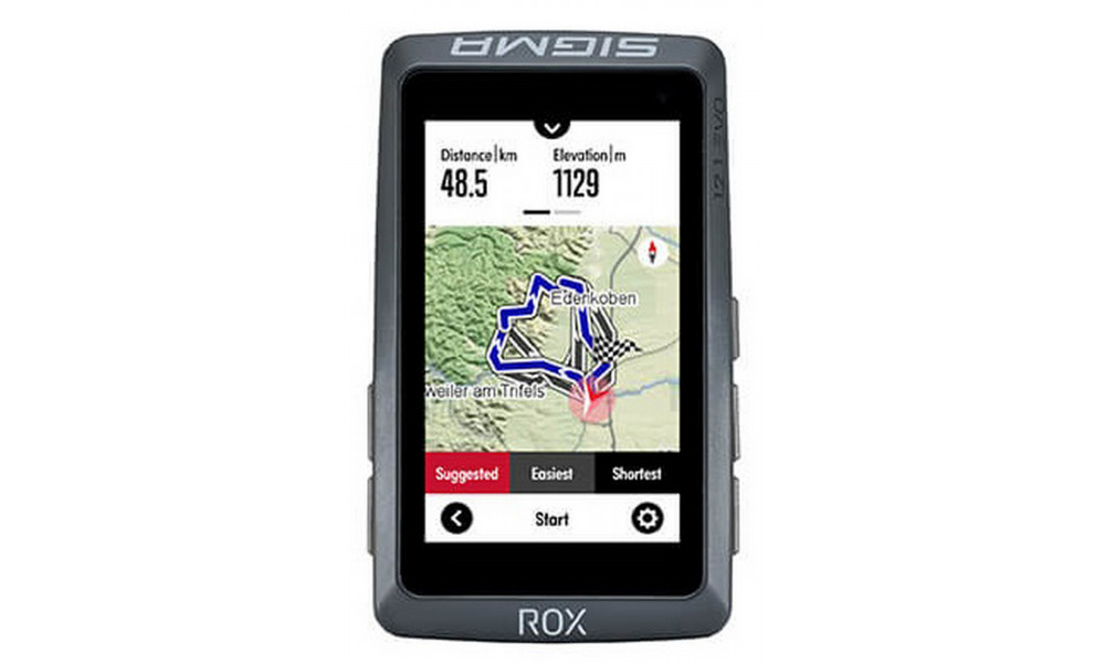 Dviračio kompiuteris SIGMA ROX 12.1 Evo GPS Night grey Basic Set - 7