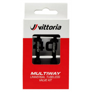 Bekamerinis ventilis Vittoria Multiway alloy black 80mm 2vnt.