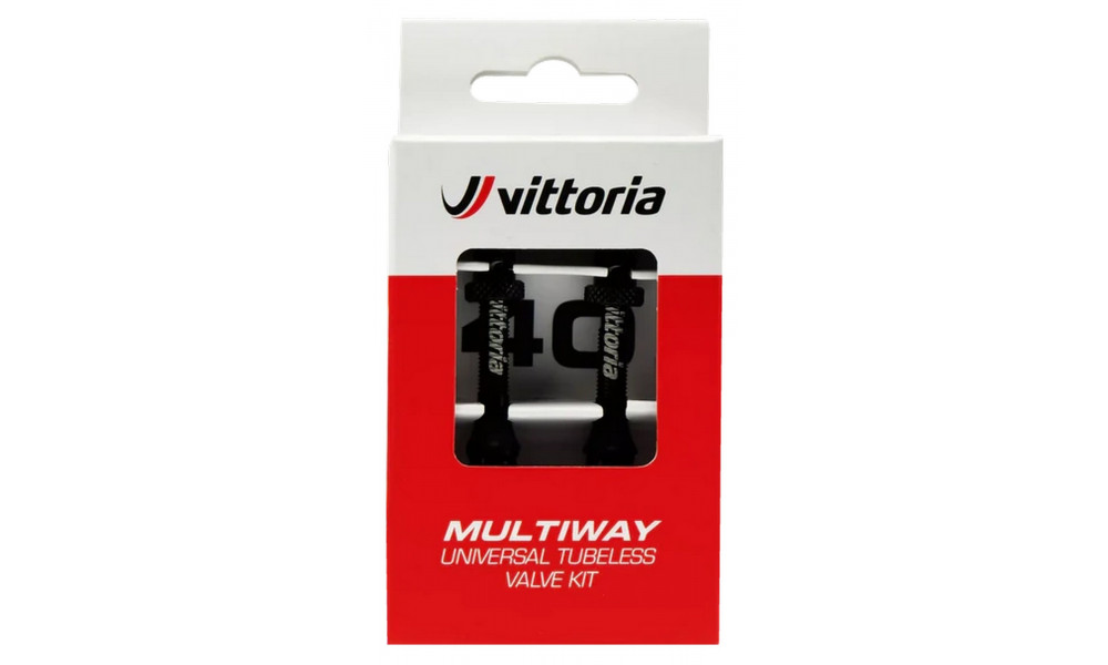 Bekamerinis ventilis Vittoria Multiway alloy black 80mm 2vnt. 