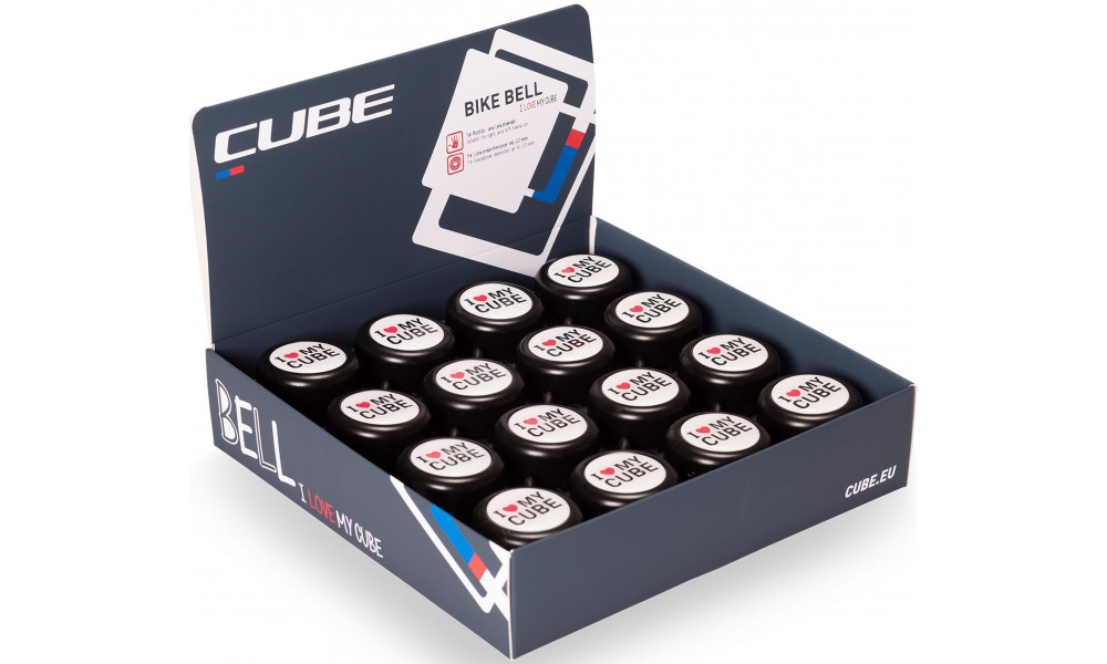 Skambutis Cube I Love My Cube black'n'white'n'red box (16 pcs.) 