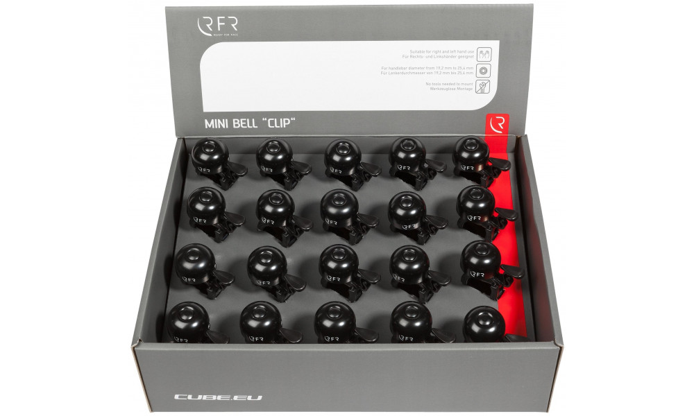 Skambutis RFR Clip black box (20 pcs.) - 4