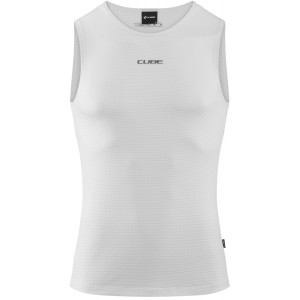 Apatiniai marškinėliai Cube Mesh Sleeveless white