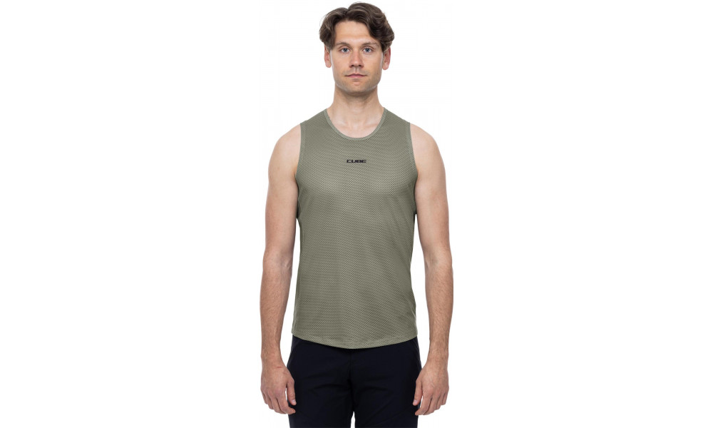 Apatiniai marškinėliai Cube Mesh Sleeveless olive - 5