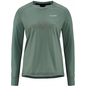 Dviratininko marškinėliai Cube Round MTB WS L/S green