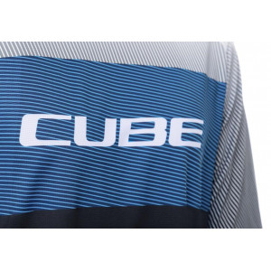 Dviratininko marškinėliai Cube Round CMPT MTB S/S black'n'blue'n'grey