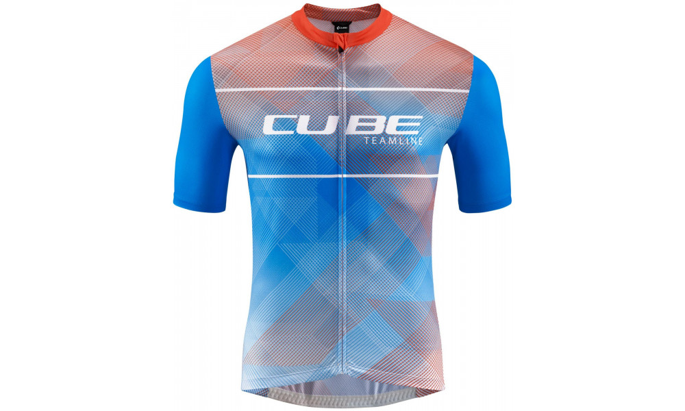 Dviratininko marškinėliai Cube CMPT Road/XC S/S white'n'blue'n'red - 1