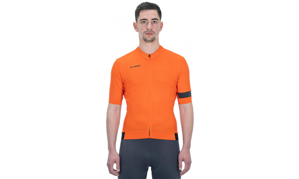 Dviratininko marškinėliai Cube Flash Road/XC S/S orange - 5