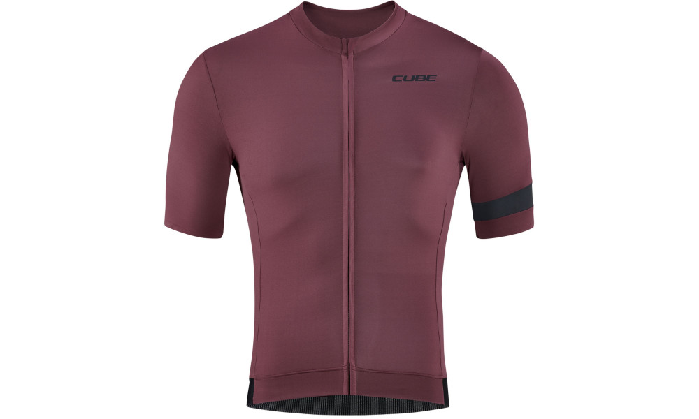 Dviratininko marškinėliai Cube Road/XC S/S dark red - 1