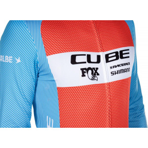 Dviratininko marškinėliai Cube X Factory Racing Road/XC L/S blue'n'orange