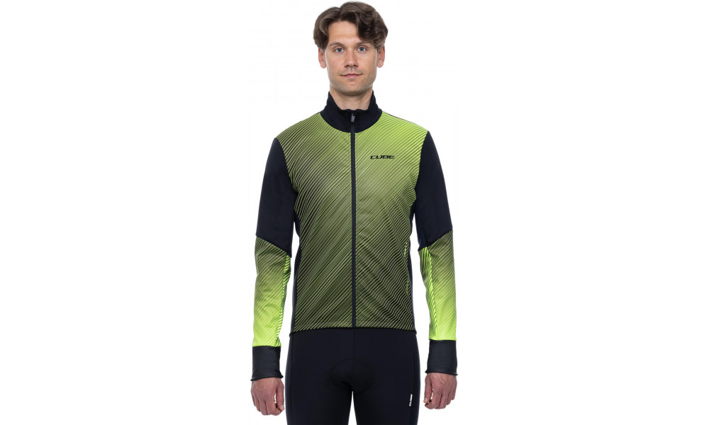 Dviratininko striukė Cube Softshell Road/XC Safety black'n'neon yellow - 5