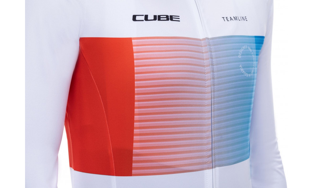 Dviratininko marškinėliai Cube WS Road/XC L/S white'n'blue'n'red - 3