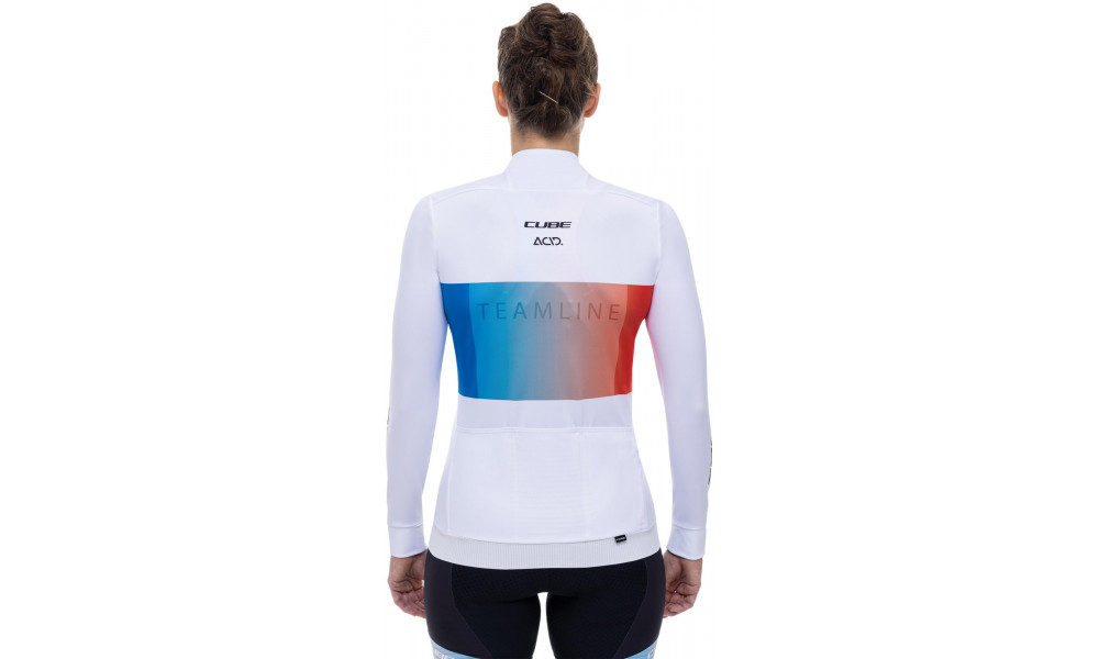 Dviratininko marškinėliai Cube WS Road/XC L/S white'n'blue'n'red - 4