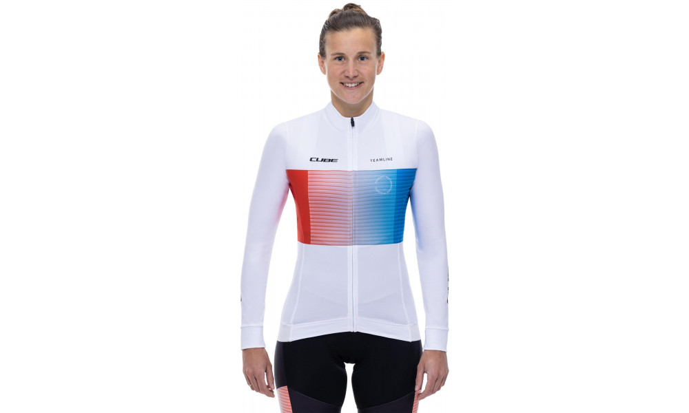 Dviratininko marškinėliai Cube WS Road/XC L/S white'n'blue'n'red - 5