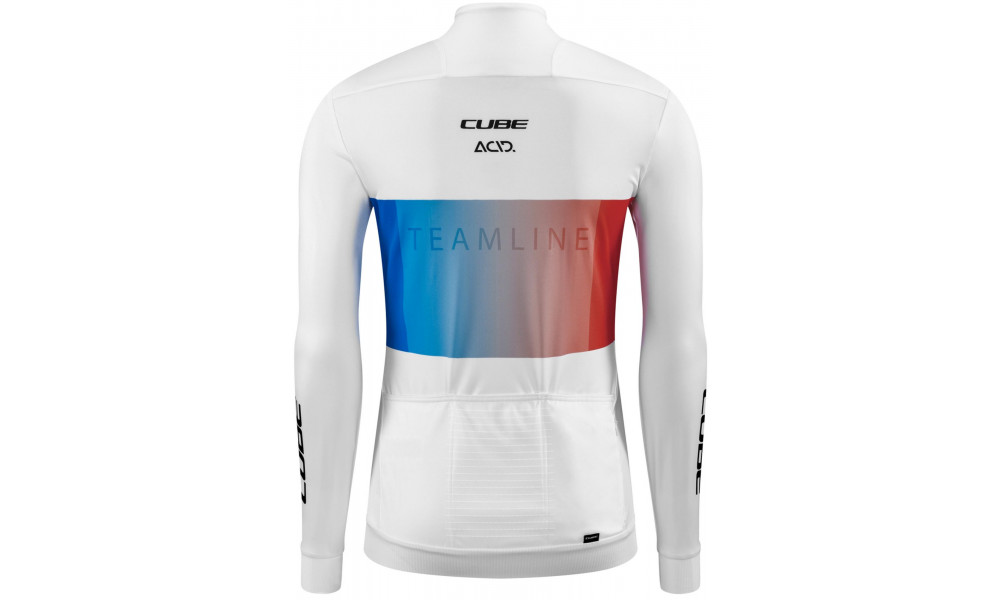 Dviratininko marškinėliai Cube WS Road/XC L/S white'n'blue'n'red - 6