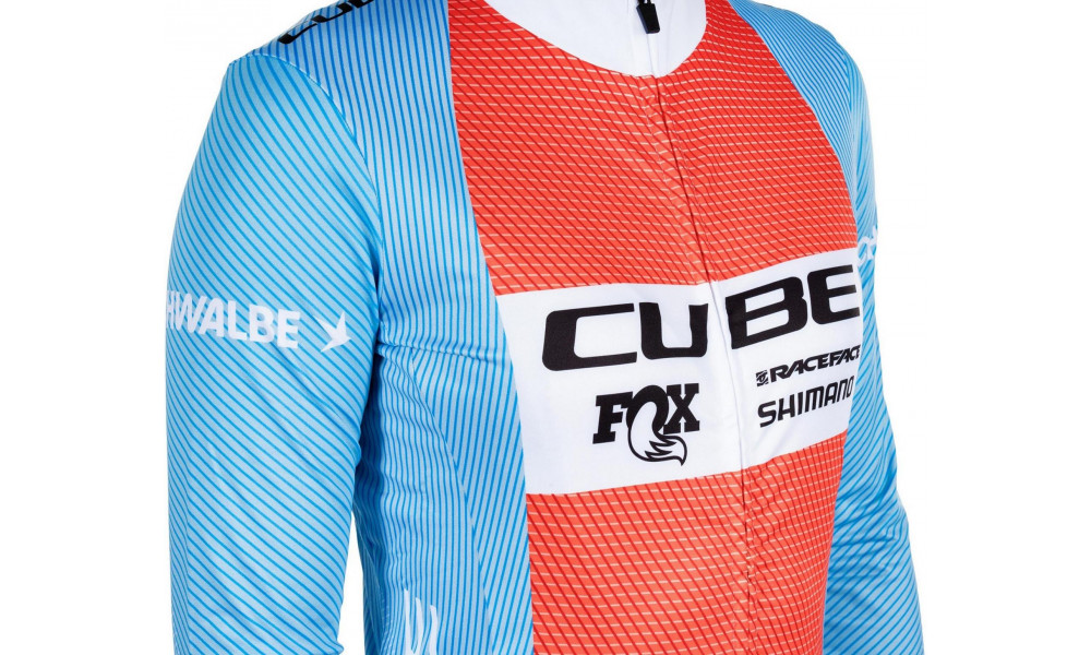 Dviratininko marškinėliai Cube X Factory Racing WS Road/XC L/S blue'n'orange - 3