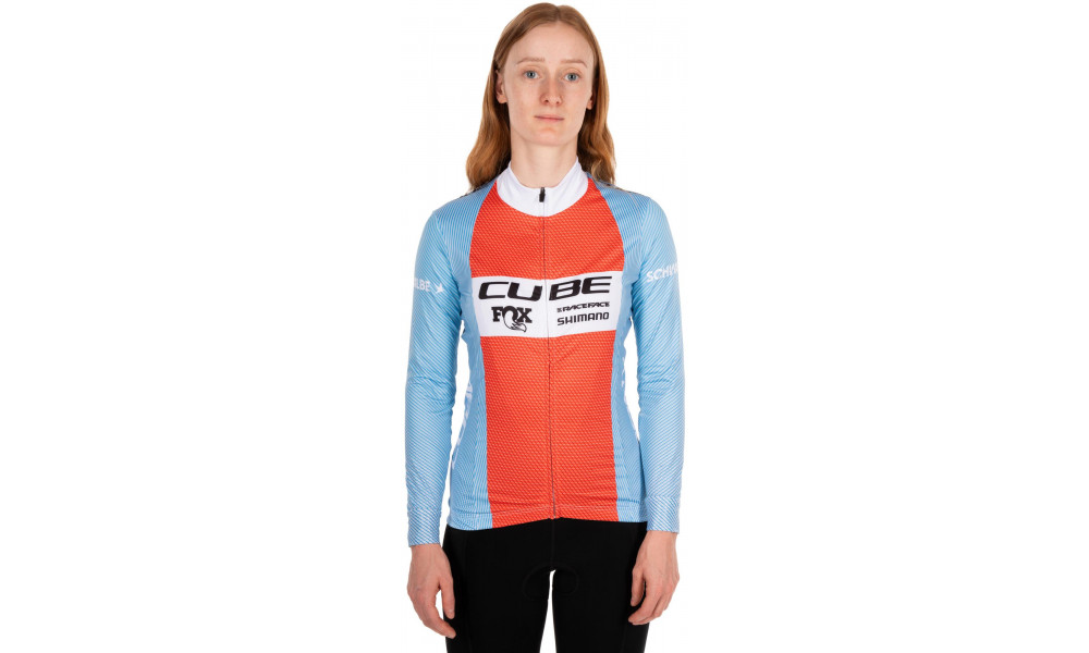 Dviratininko marškinėliai Cube X Factory Racing WS Road/XC L/S blue'n'orange - 5