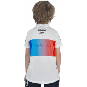 Dviratininko marškinėliai Cube Rookie Teamline S/S white'n'blue'n'red