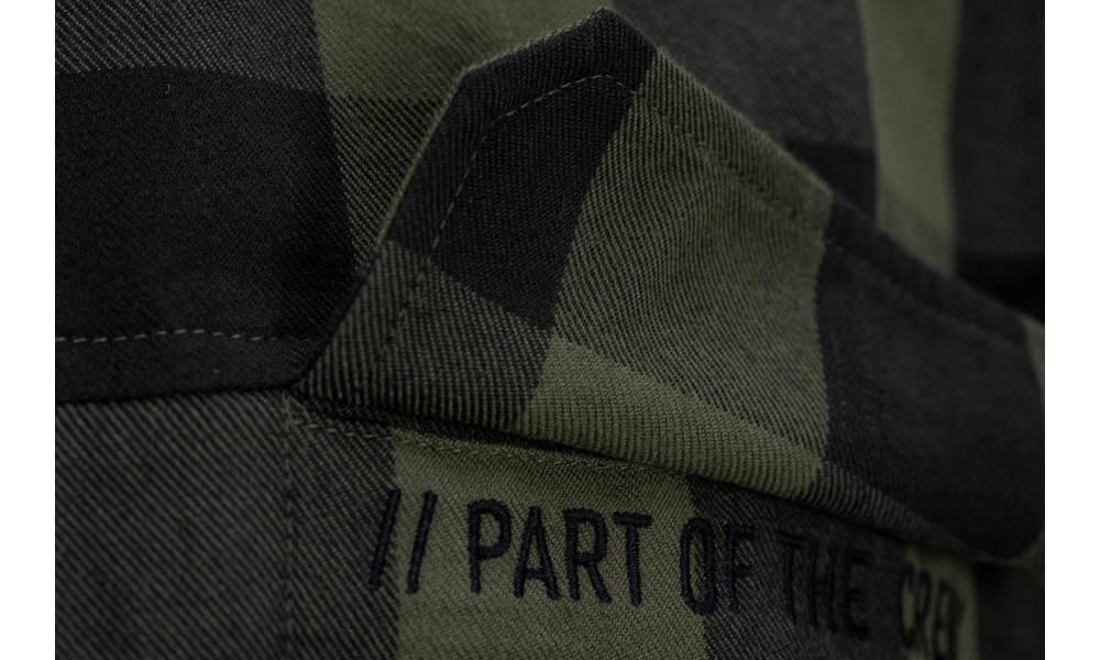 Marškinėliai Cube Work L/S olive check - 3
