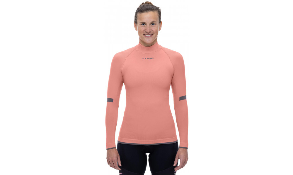 Apatiniai marškinėliai Cube WS Race Be Warm L/S coral - 5