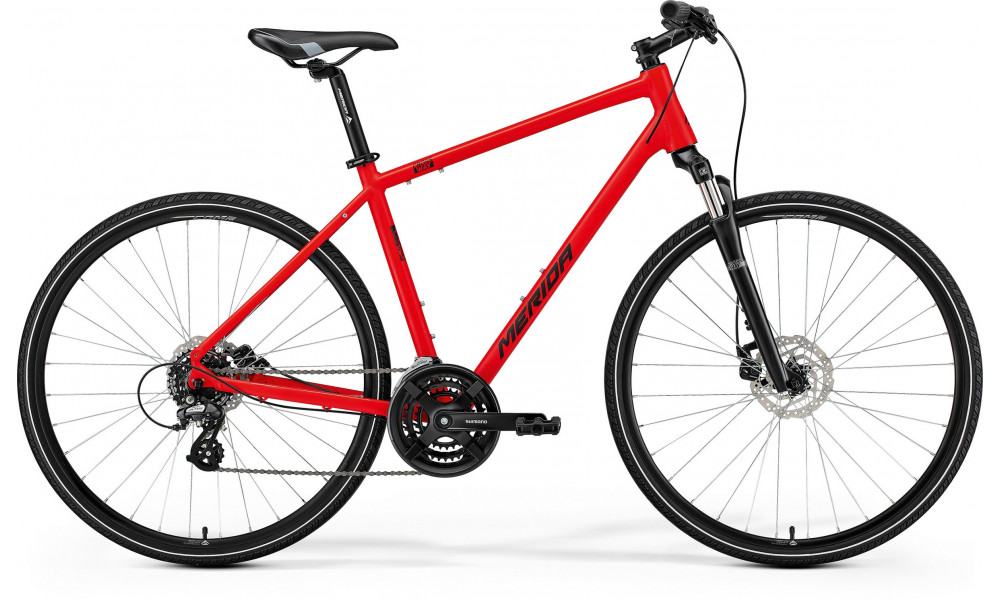 Dviratis Merida Crossway 10 III1 matt race red(black) 