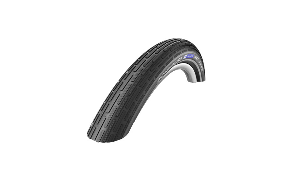 Padanga 26" Schwalbe Fat Frank HS 375, Active Wired 60-559 / 26x2.35 Black-Reflex 