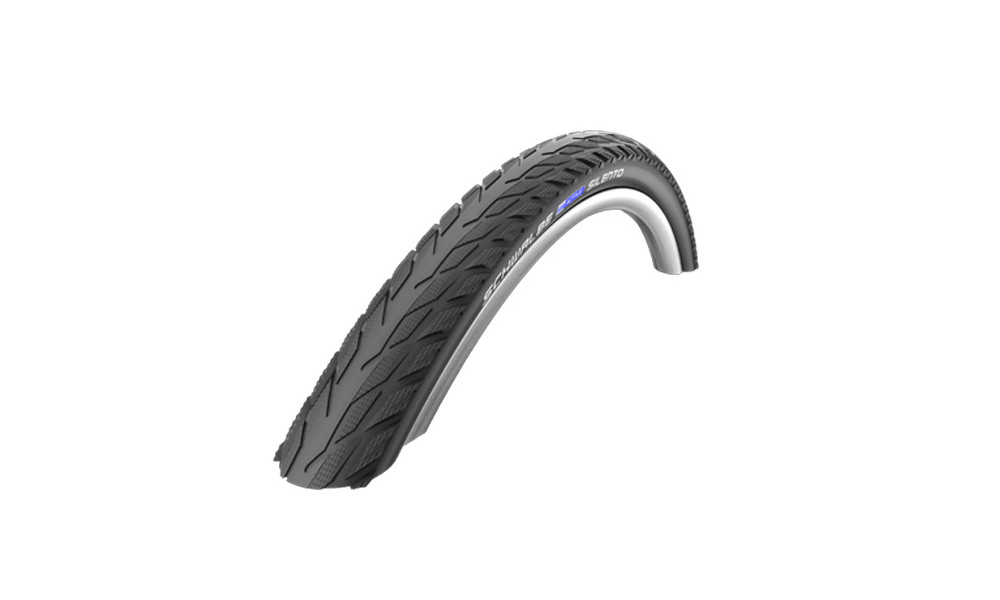 Padanga 26" Schwalbe Silento HS 421, Active Wired 47-559 / 26x1.75 Black-Reflex 